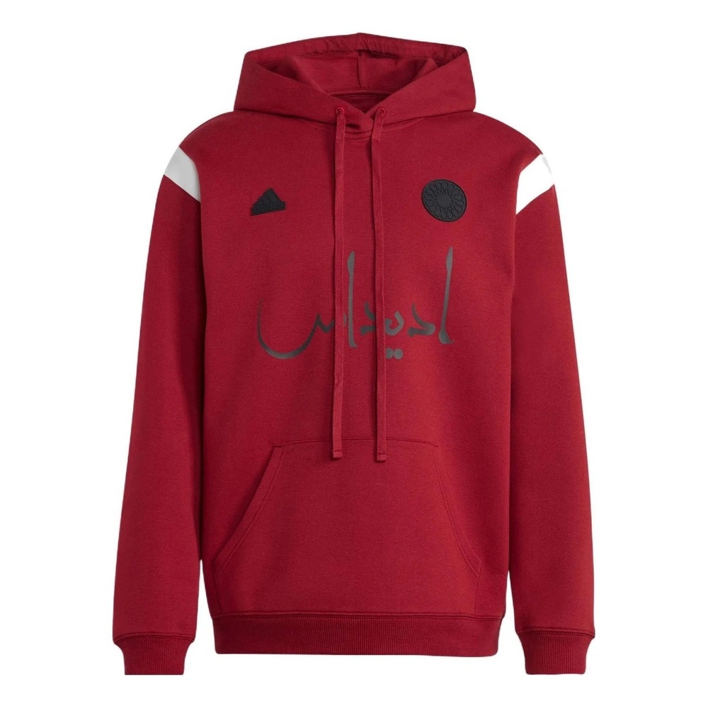 adidas World Cup 32 Team Oversized Hoodie Burgundy Qatar 2022 HS5908 Sz Large